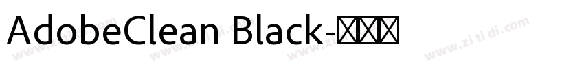 AdobeClean Black字体转换